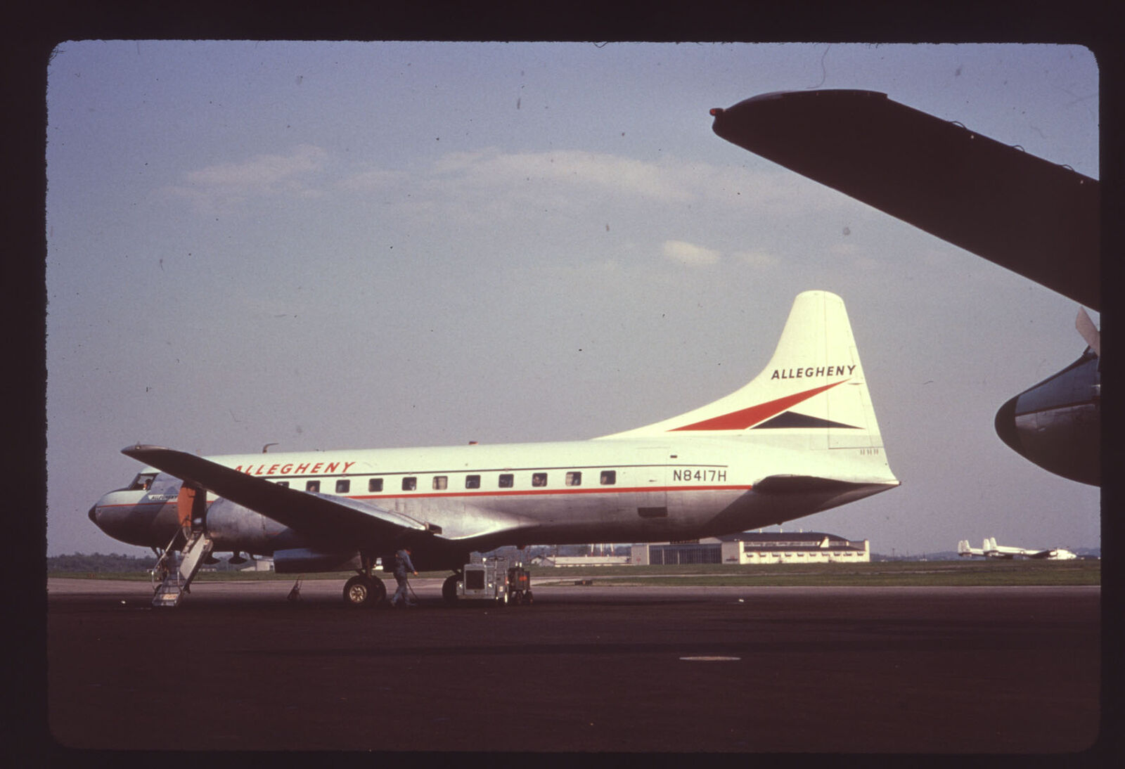 Dupe 35mm airline slide Allegheny Airlines Convair 440 N8417H