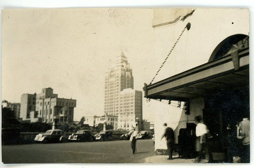 1940s Photo Canada BC Vancouver Marine Building View from Docks