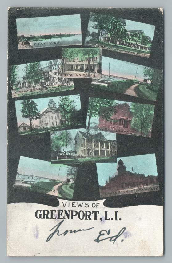 Greenport Long Island ~ Rare Antique Multiview UDB Opera House Hotels 1908