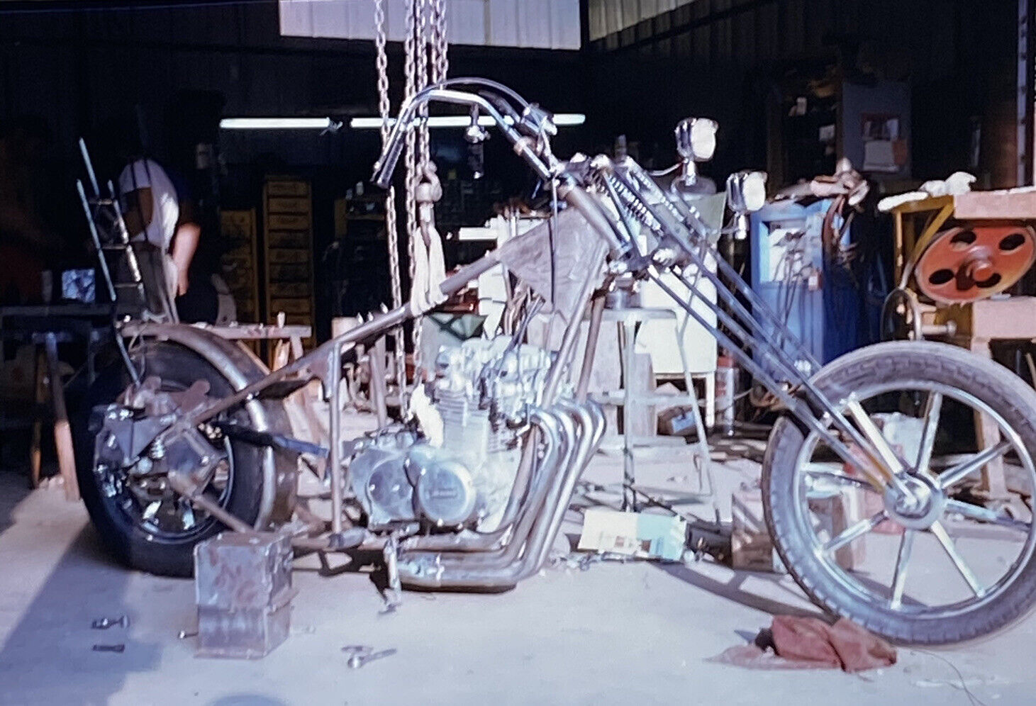 Vintage Photo Slide 1976 Motorcycle