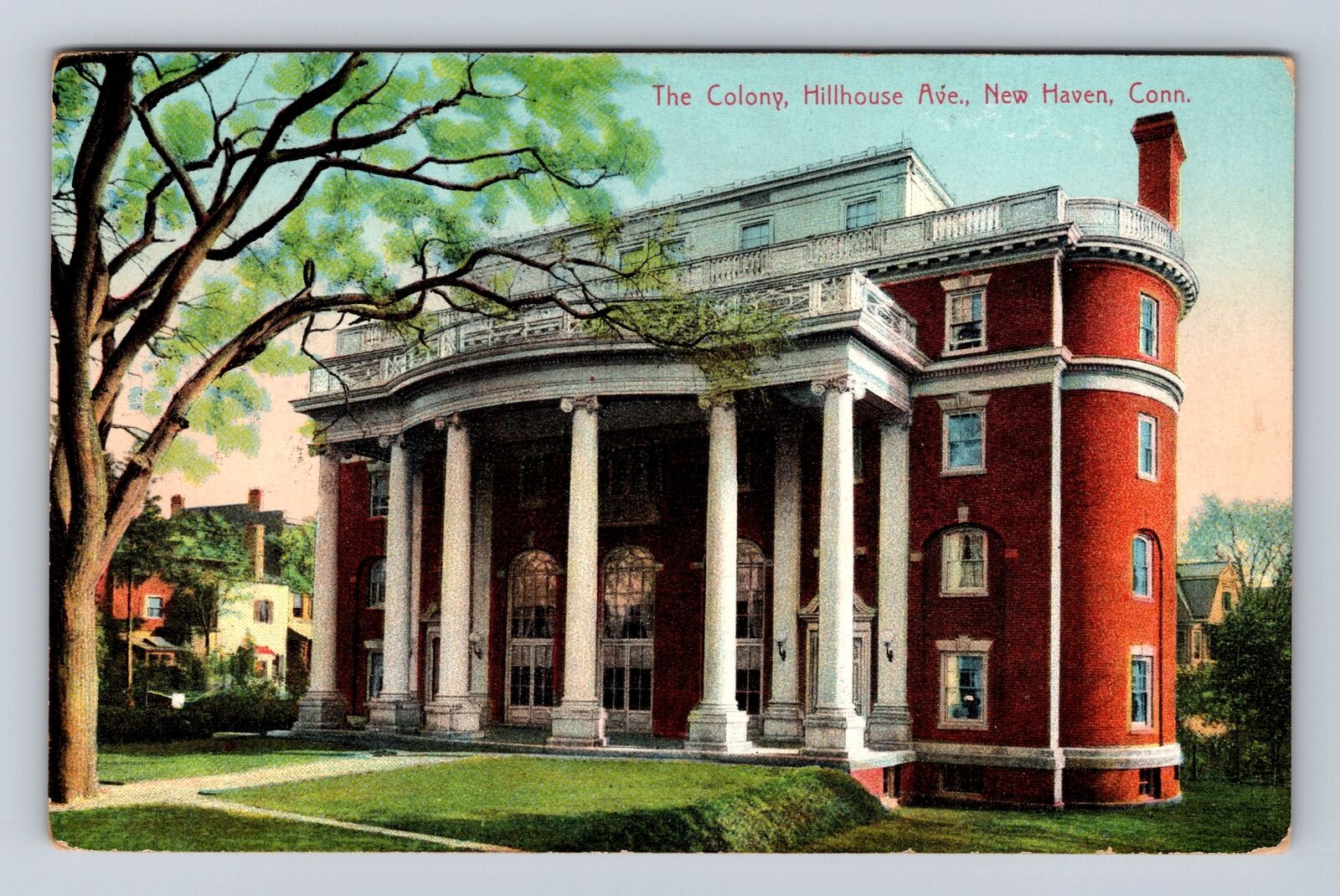 New Haven CT-Connecticut, The Colony, Hillhouse Ave, Vintage c1909 Postcard