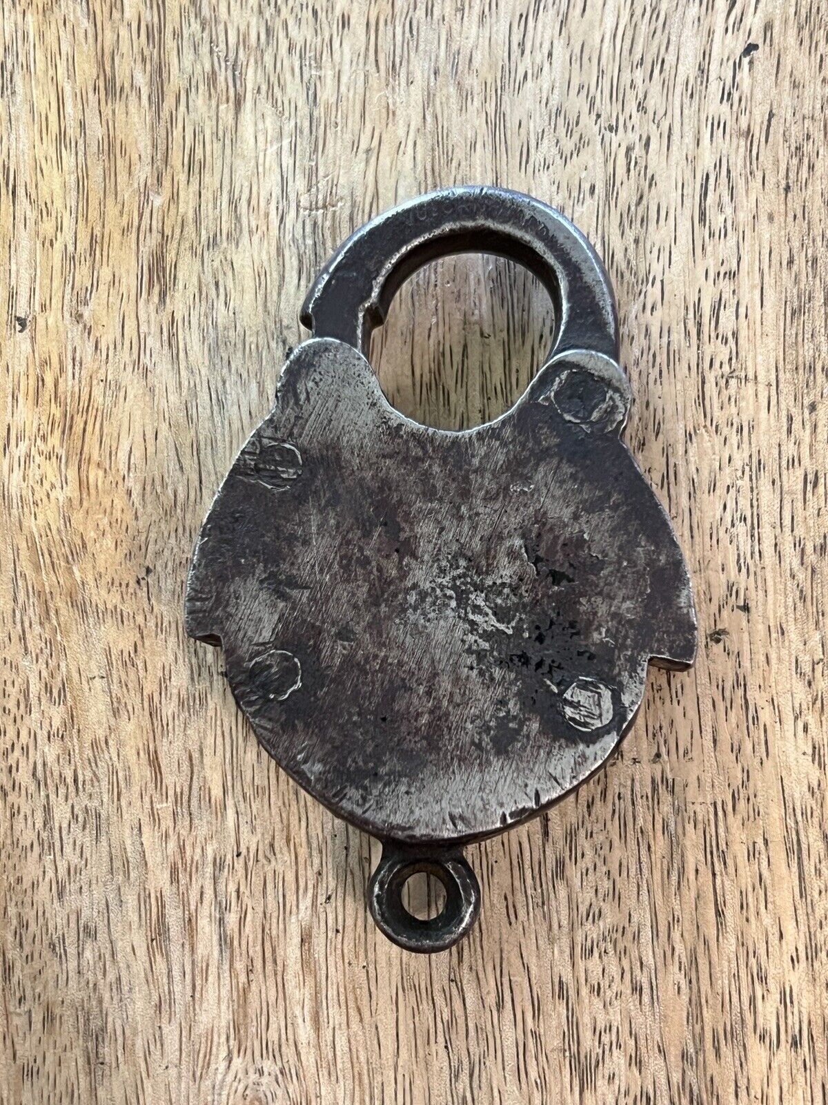 Vintage Antique Old Vulcan Hardware Co Push Key Padlock No Key