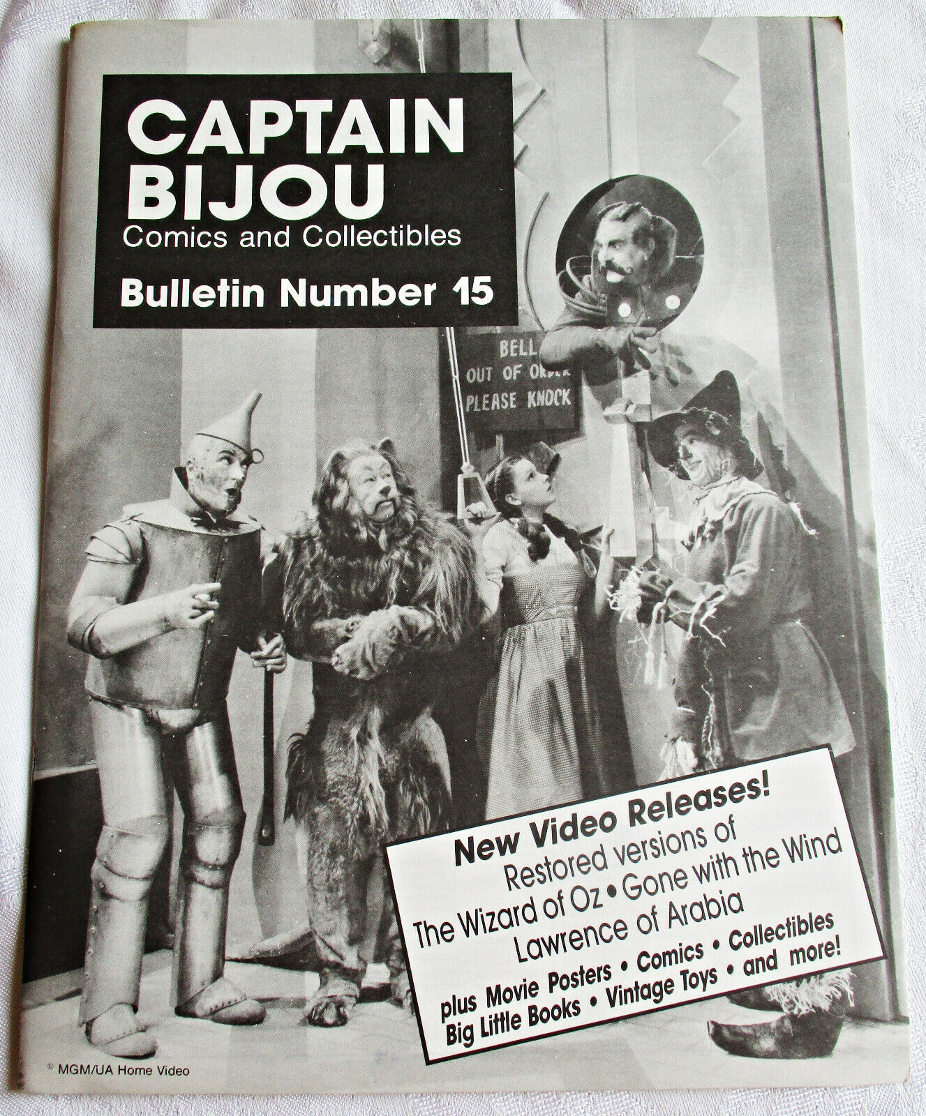 Captain Bijou Comics and Collectibles Bulletin 15 catalog 1989 Wizard of Oz 