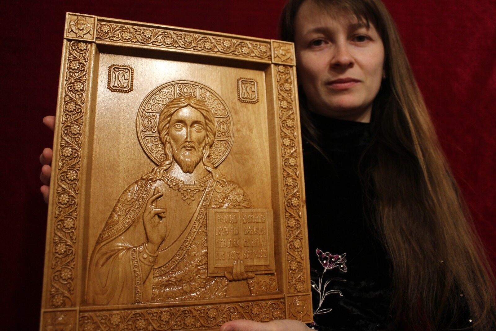 Icon God Almighty. Carved Wooden Picture. Orthodox(Christian). 20\