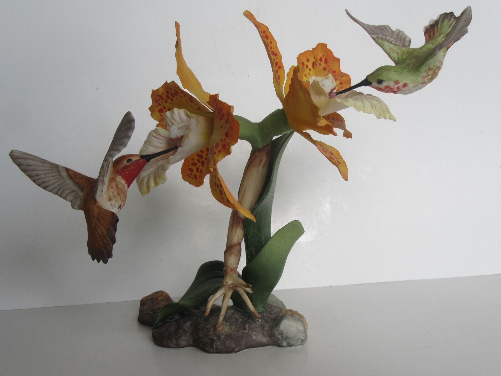 RARE 1993 Limited Ed. Boehm Rufous Hummingbird w/ Orchids Figurine, 40440