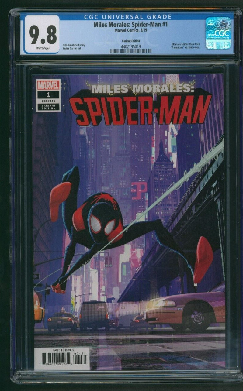 Miles Morales Spider-Man #1 Animation Variant 1:10 CGC 9.8 Marvel Comics 2019