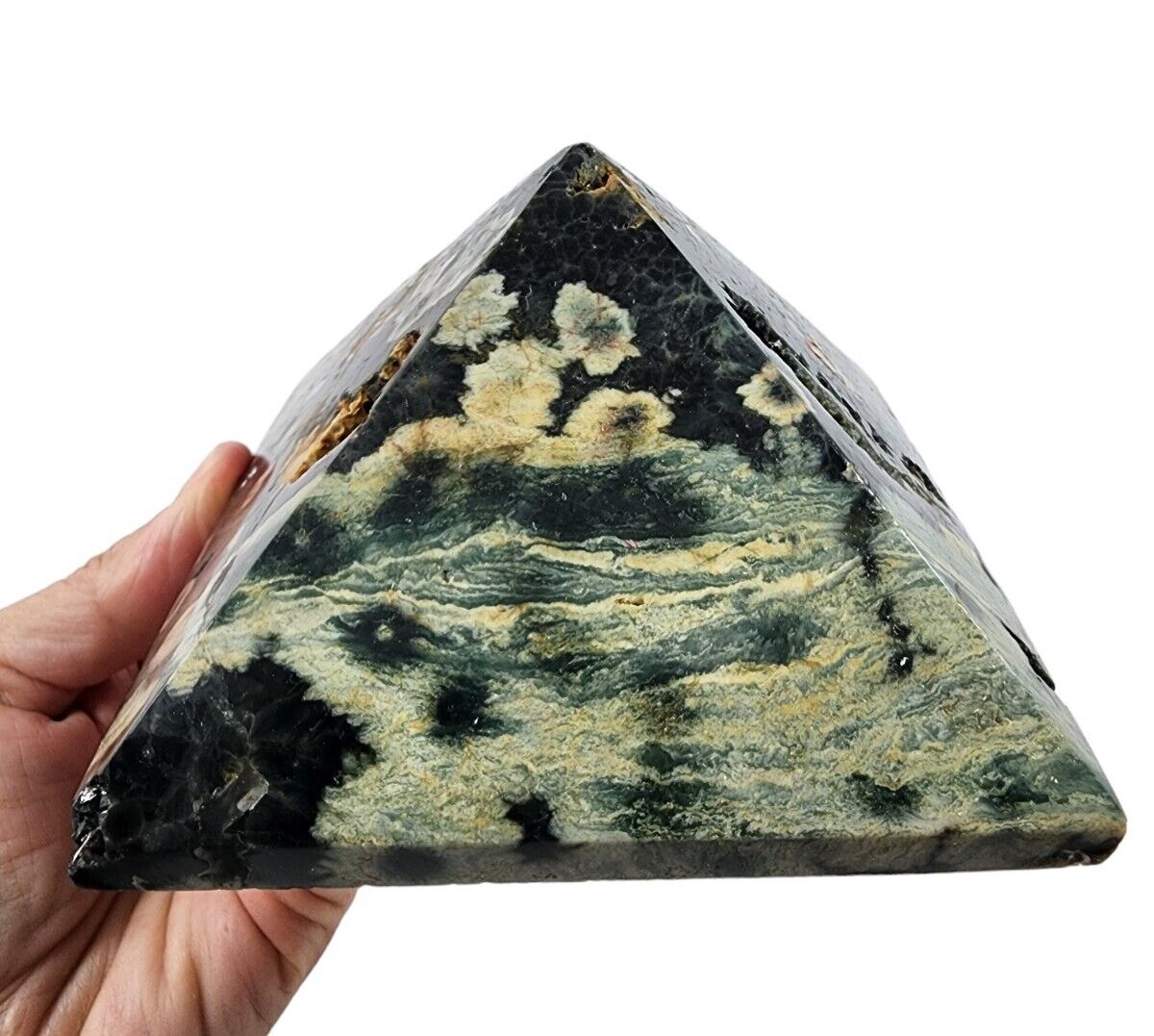 Ocean Jasper Polished Pyramid 1lb 7.1oz.