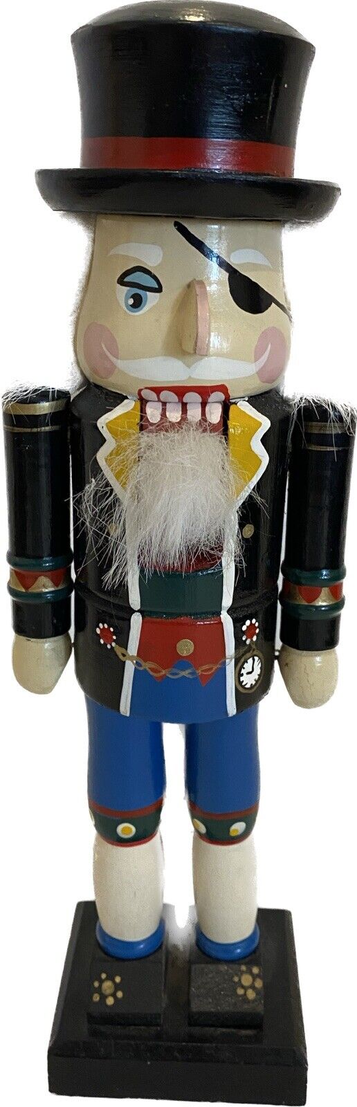 Nutcracker Pirate With Eye Patch 12 Inches Wooden