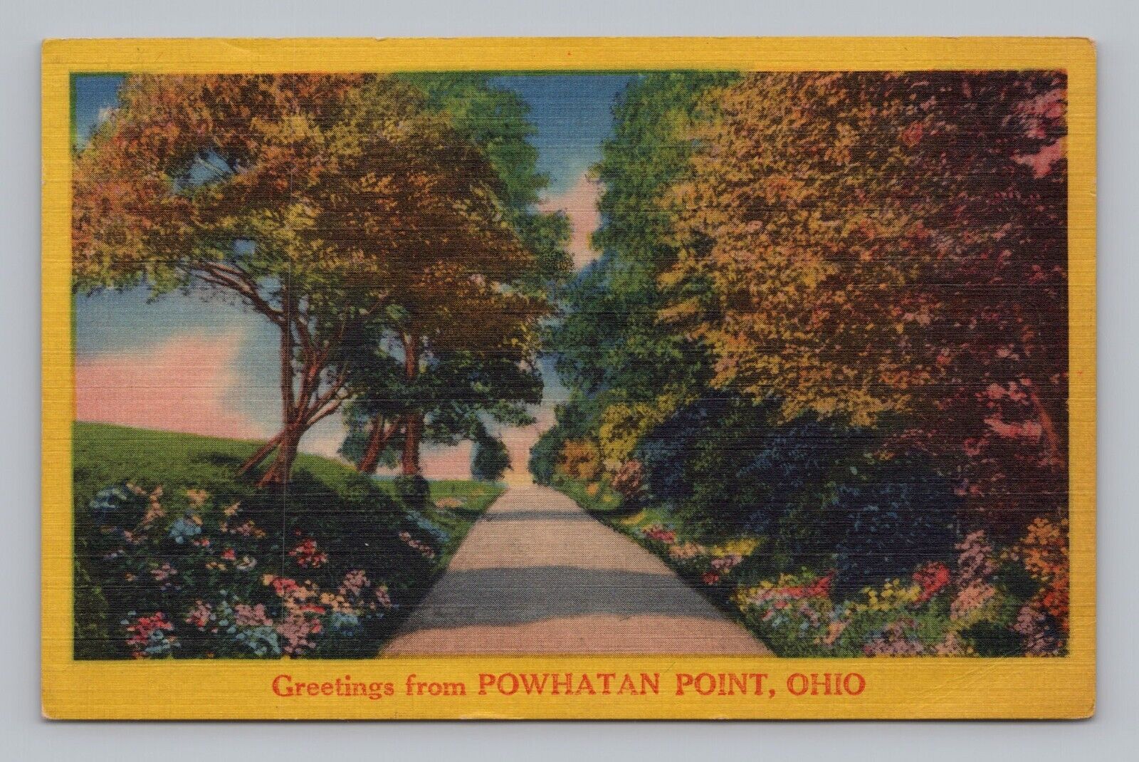 Postcard Greetings from Powhatan Point Ohio c1962
