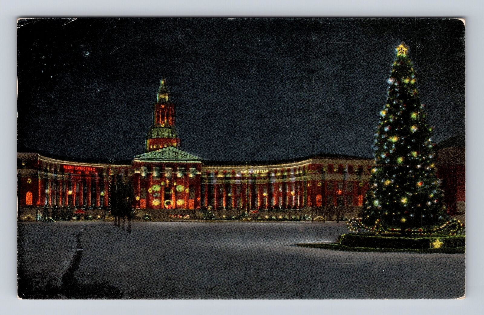 Denver CO-Colorado, Denver City & County Building, Vintage c1954 Postcard