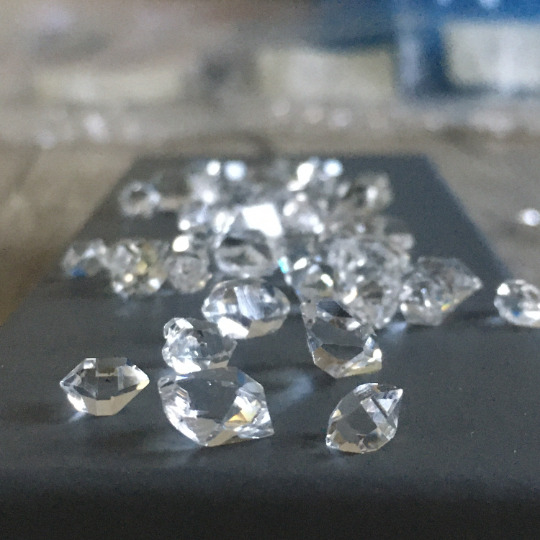 5 Pcs Herkimer diamond quartz crystals 7-9mm 