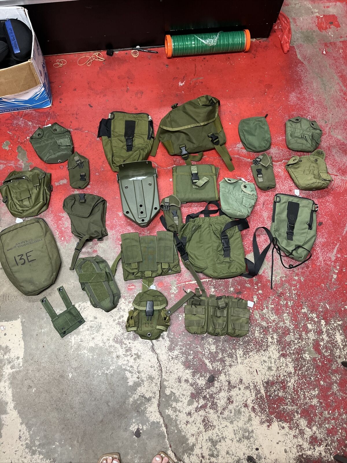 USGI Issued and Non Issued Molle Pouches OD Green lot of 21