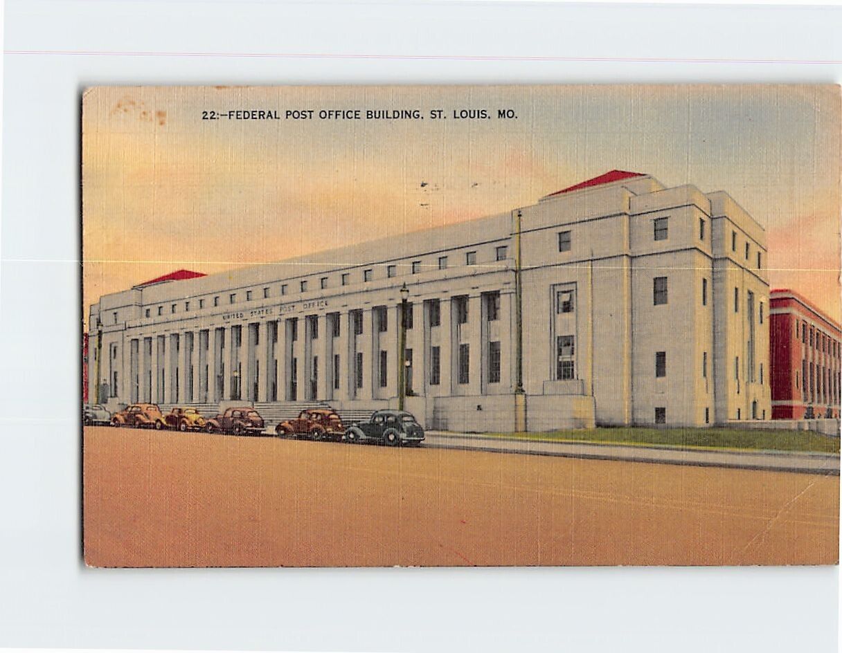 Postcard Federal Post Office Building St. Louis Missouri USA