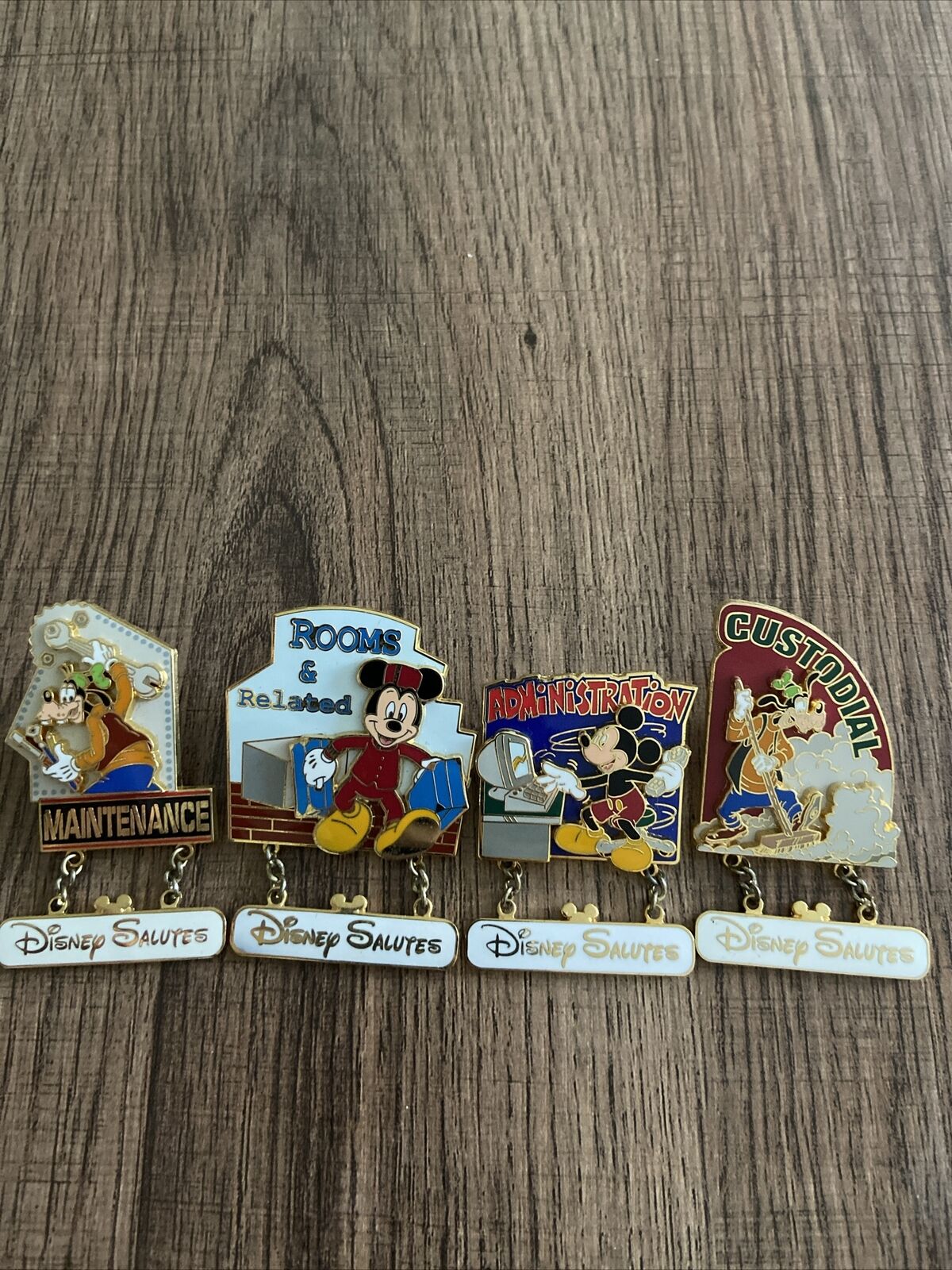 Lot Of 4 Disney Salutes Pins Cast Exclusive WDW Rare