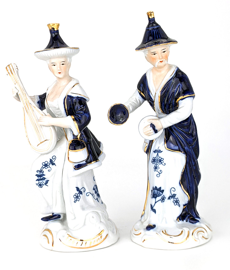 Vintage KPM Porcelain Chinese Musician Figurines