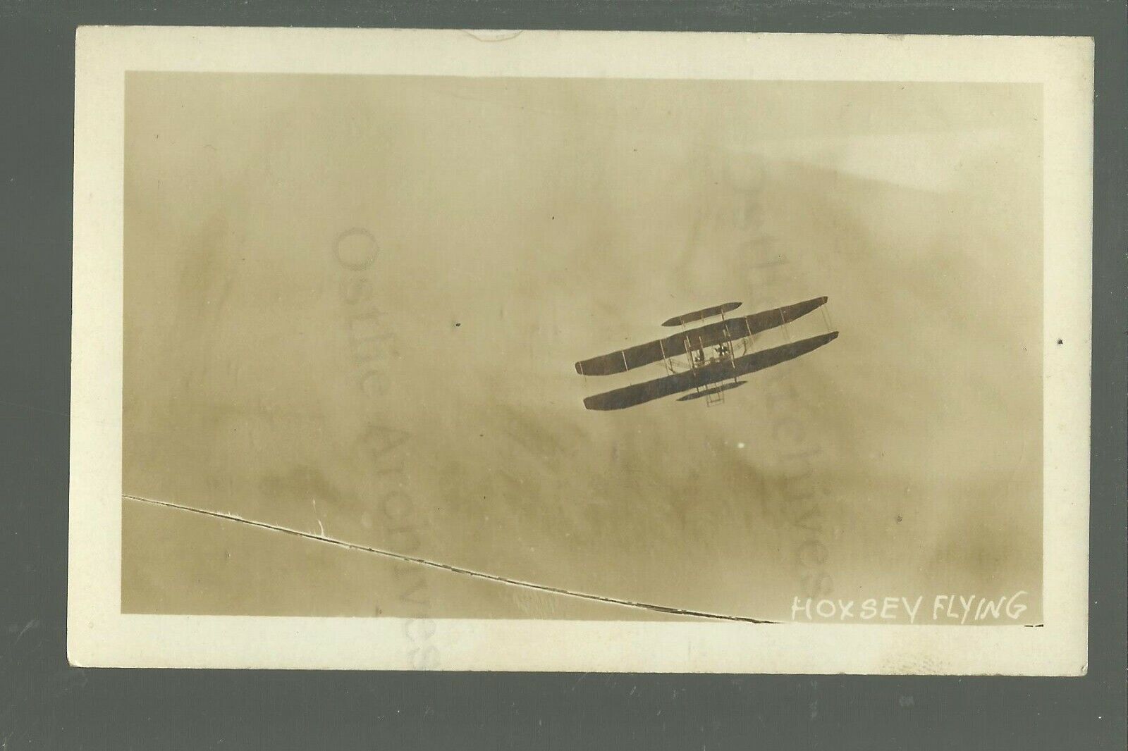 RP c1910 ARCHIBALD HOXSEY Pilot FLYING AIRPLANE Plane WRIGHT BROTHERS Died CRASH