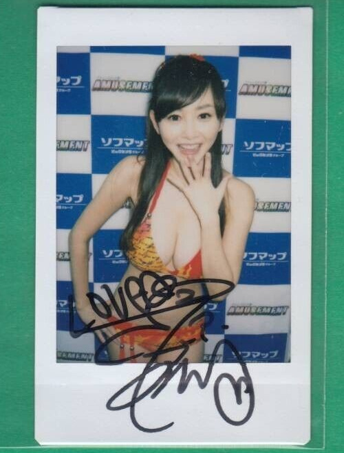 Anri Sugihara Polaroid Photocard Signed Cheki Japanese Idol