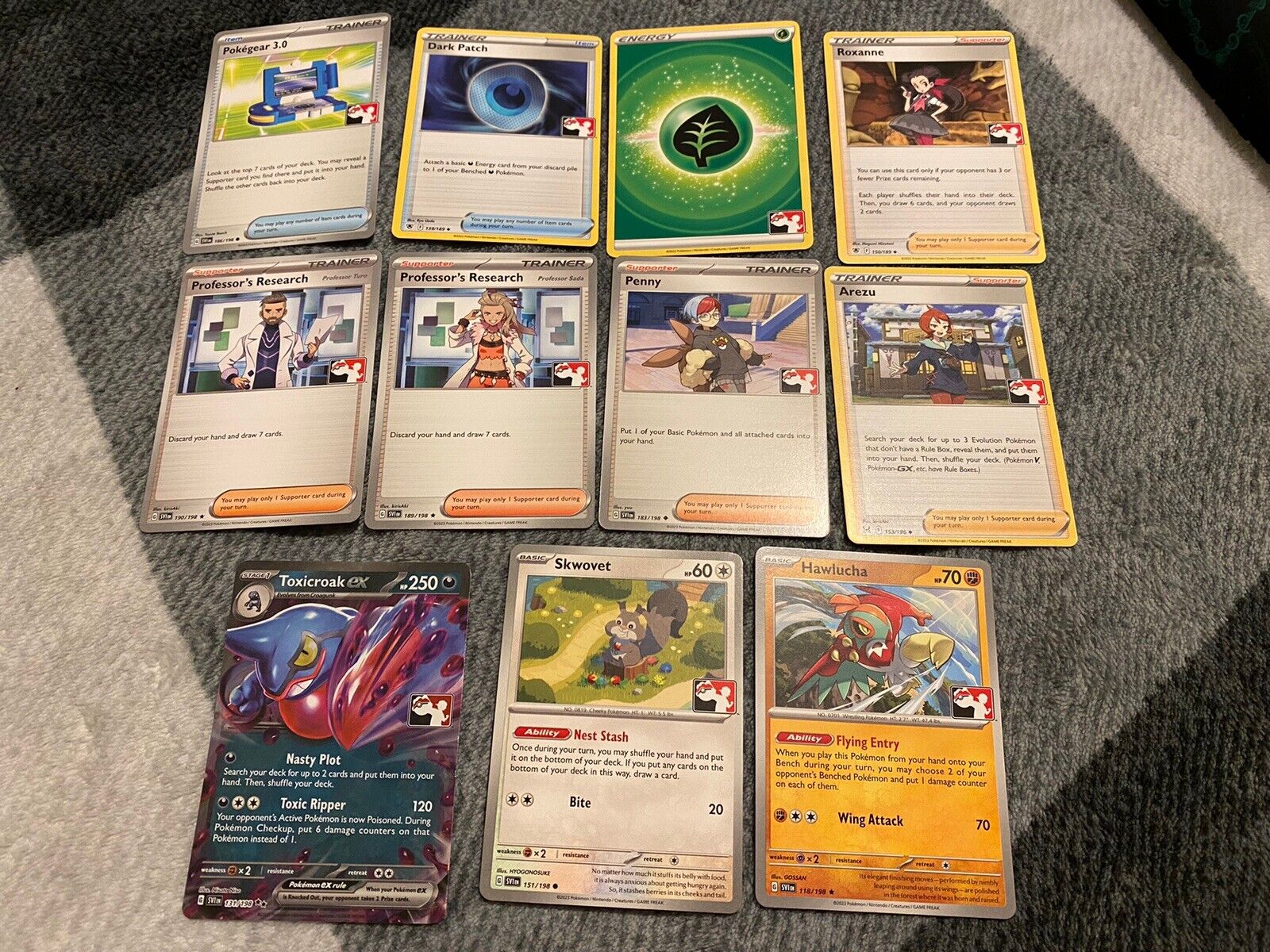 Pokemon Trading Card Game - 11x Play Prize Pack Stamped Cards - MINT
