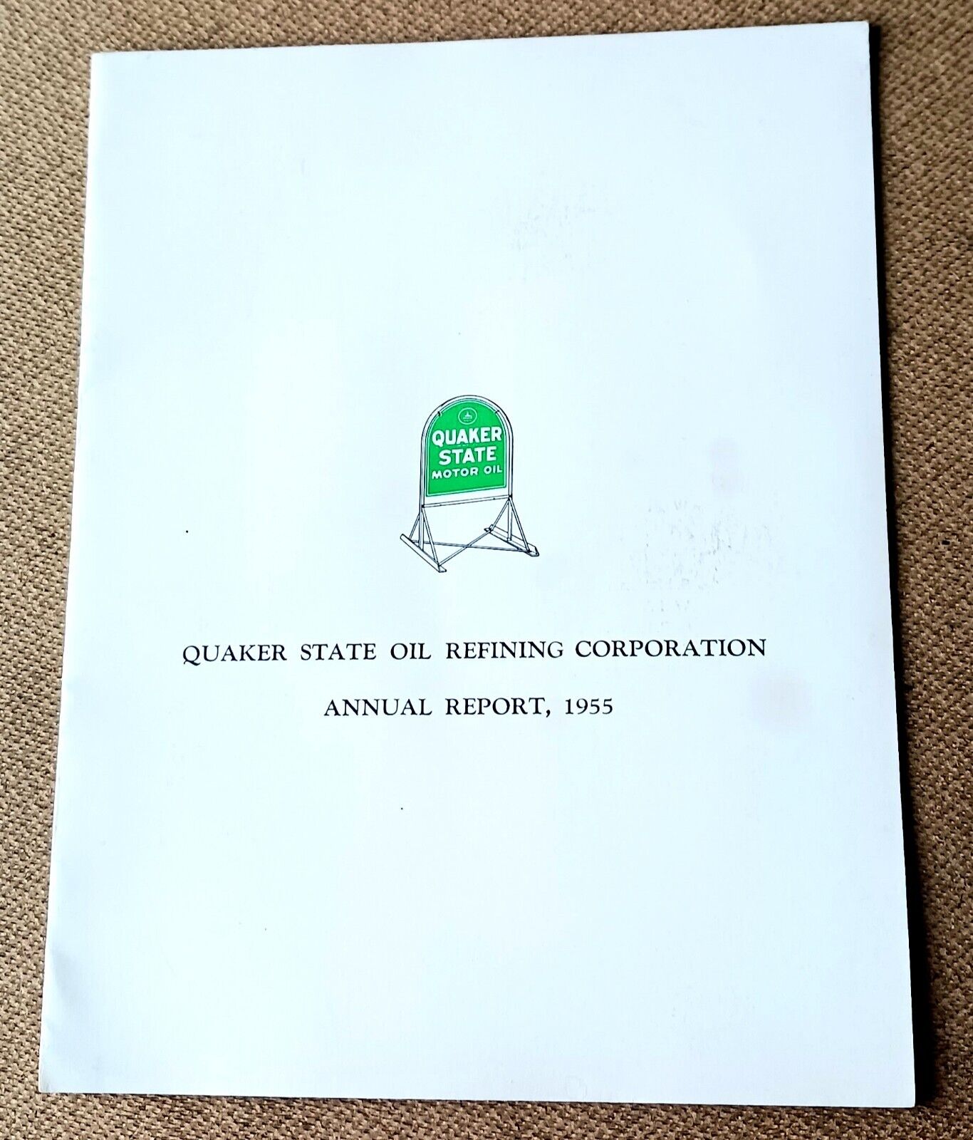 Vintage 1955 QUAKER STATE OIL REFINING CORP. ANNUAL REPORT Motor Oil