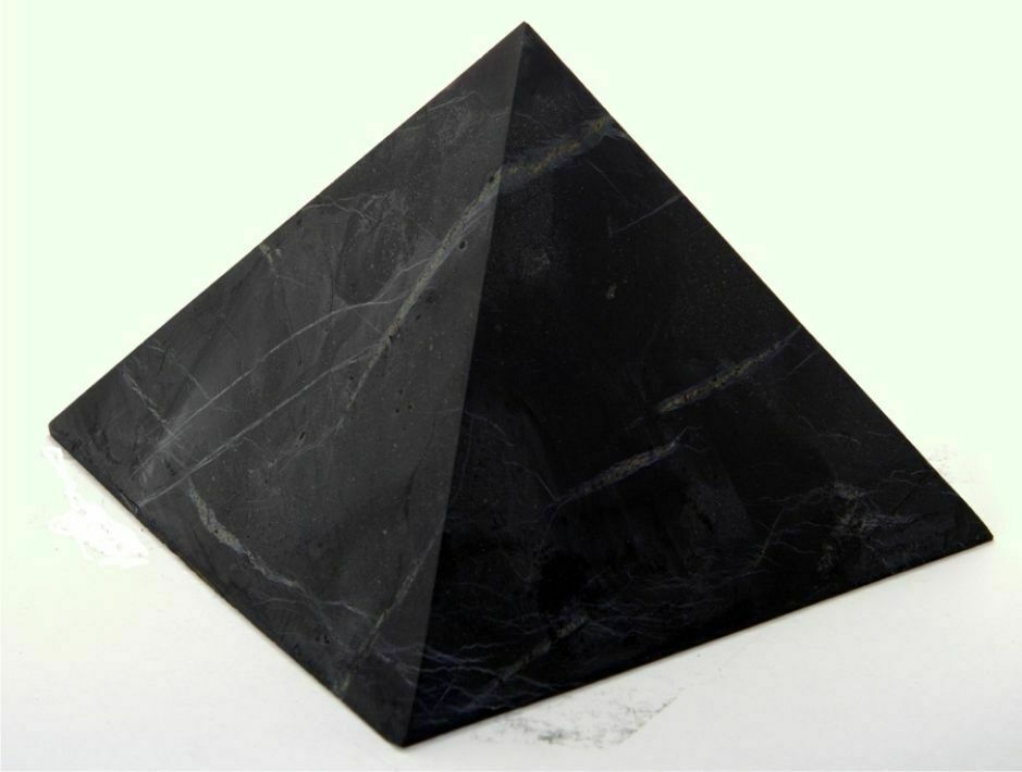 Shungite World Shungite Pyramid Un-Polished 30 x 30 mm Original Healing Stone