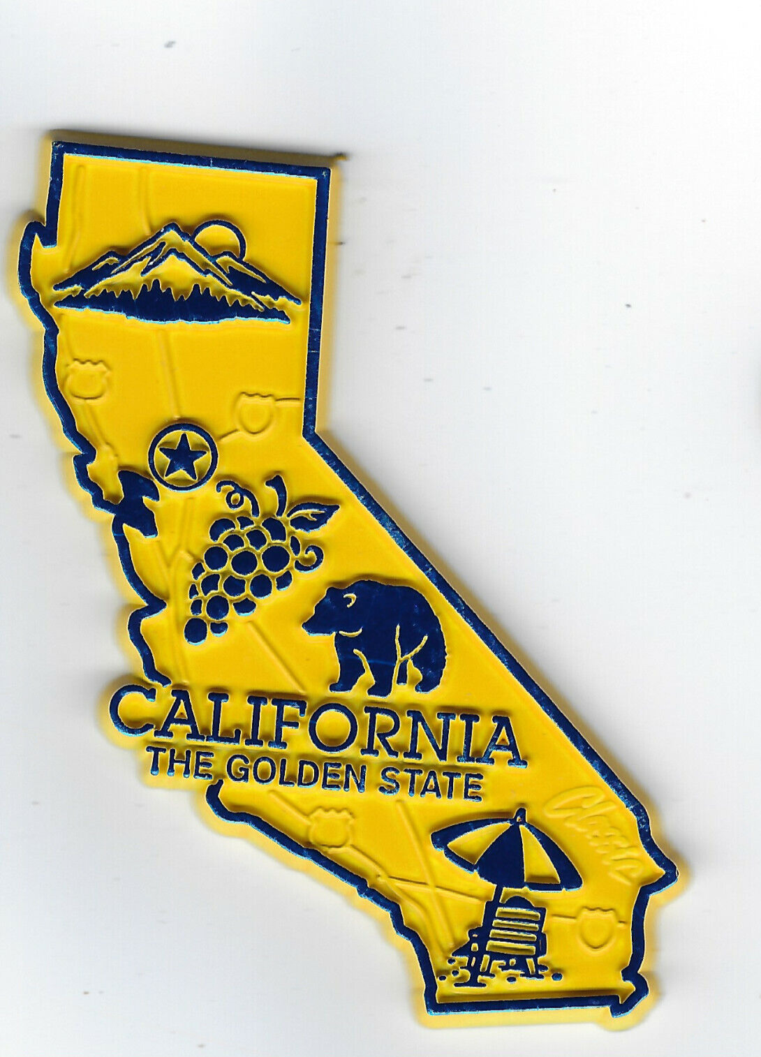 CALIFORNIA  CA   STATE MAP  SOUVENIR   TRAVEL MAGNET   NEW