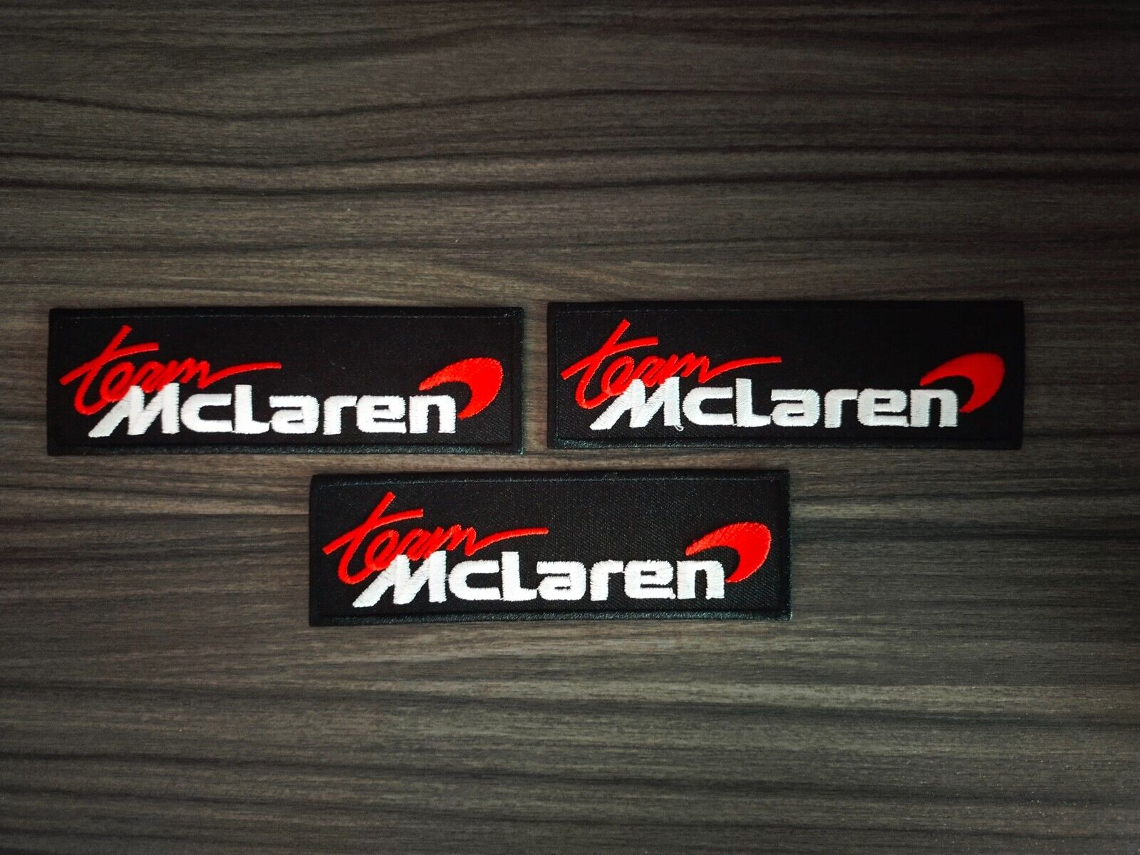 3pcs MCLAREN Racing Automobile Motorcycle Biker Patch Embroidered Iron or Sew