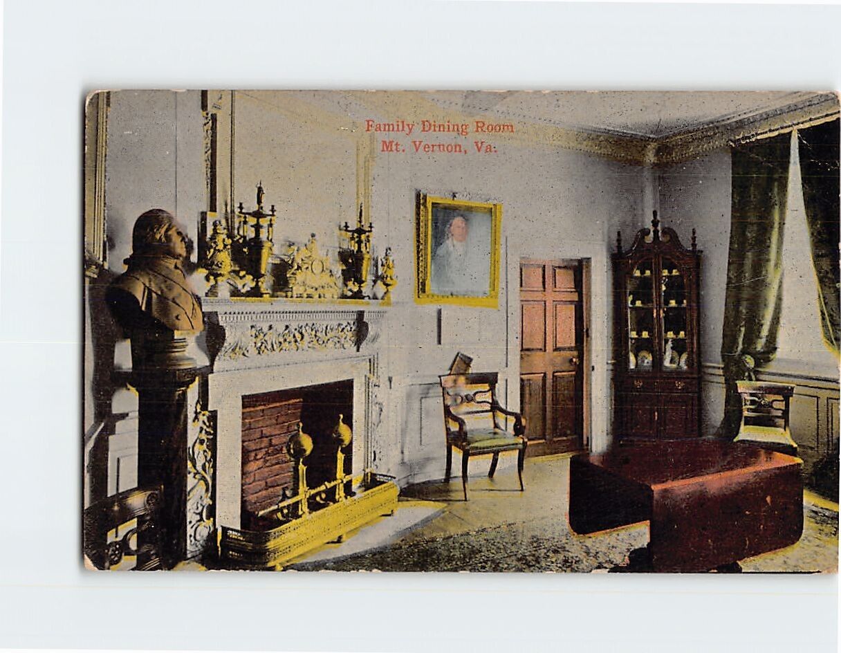 Postcard Family Dining Room Mount Vernon Virginia
