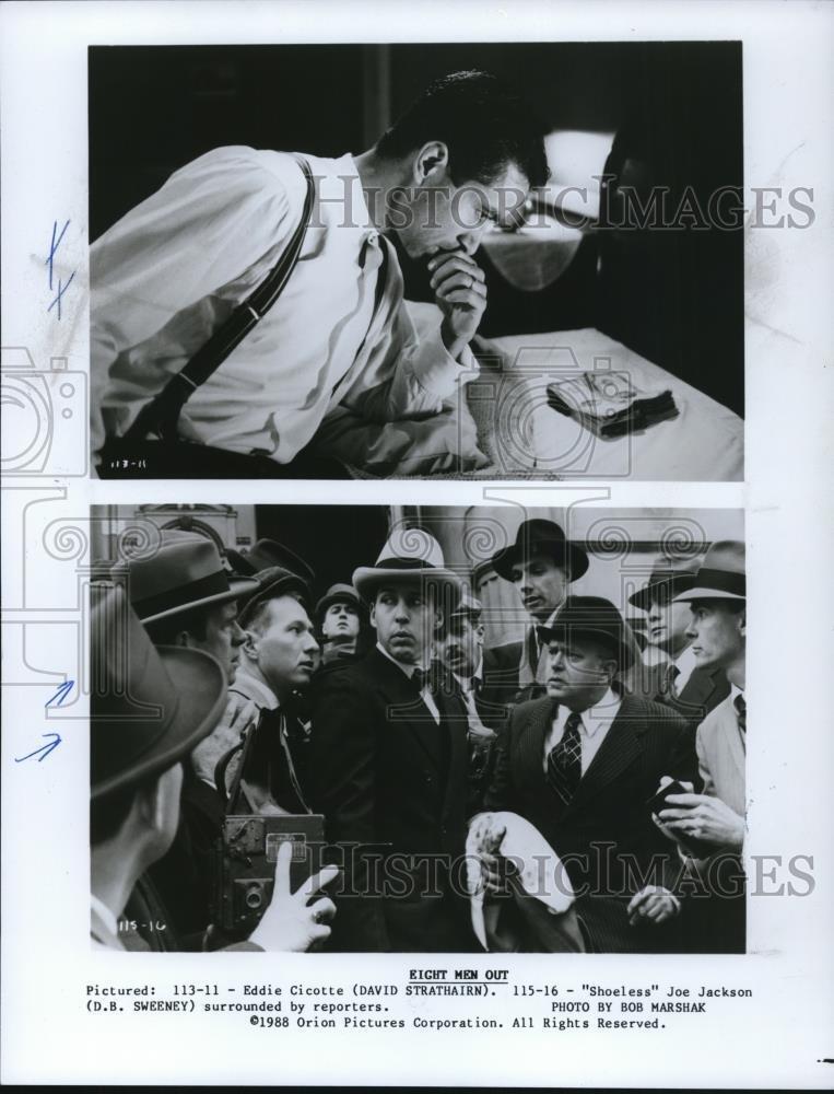1989 Press Photo David Strathairn and D.B Sweeney in the movie Eight Men Out
