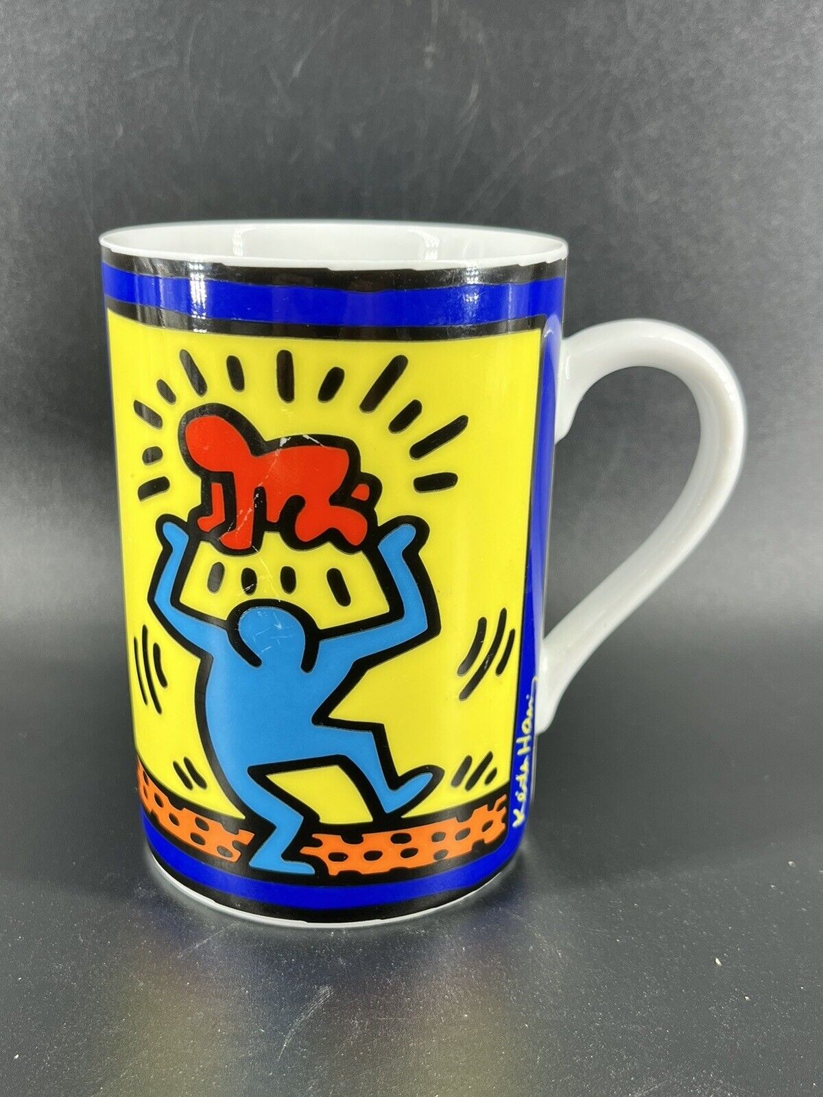RARE Konitz Germany Stick Figure Coffee Mug Style #4 Keith Haring