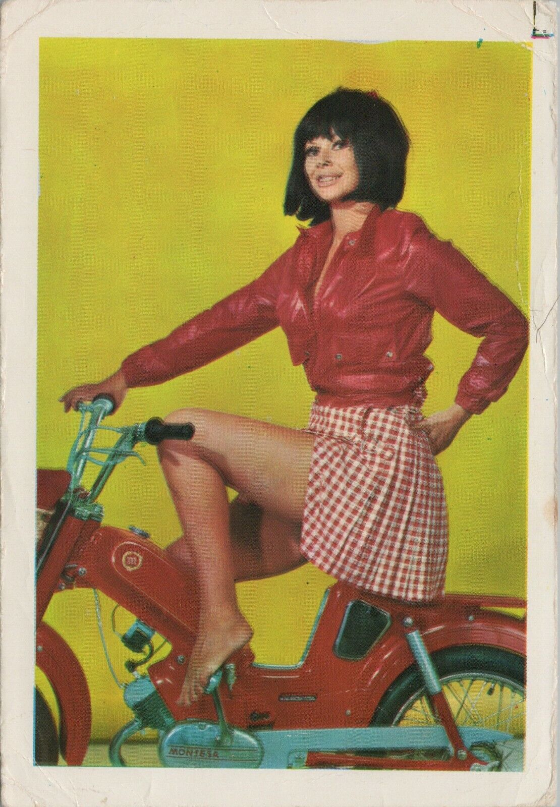 1970 WOMAN & MOTORCYCLE CALENDAR 10.75 x 8 cm (4.5\