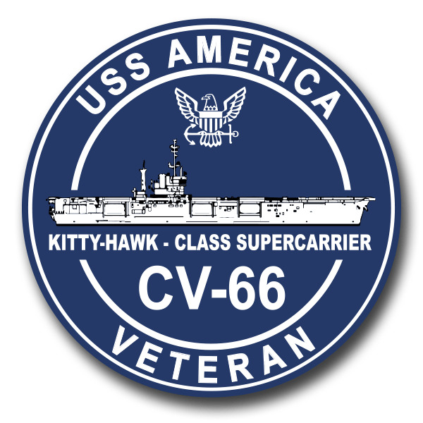 USS America CV-66 Veteran Decal Officially Licensed US Navy