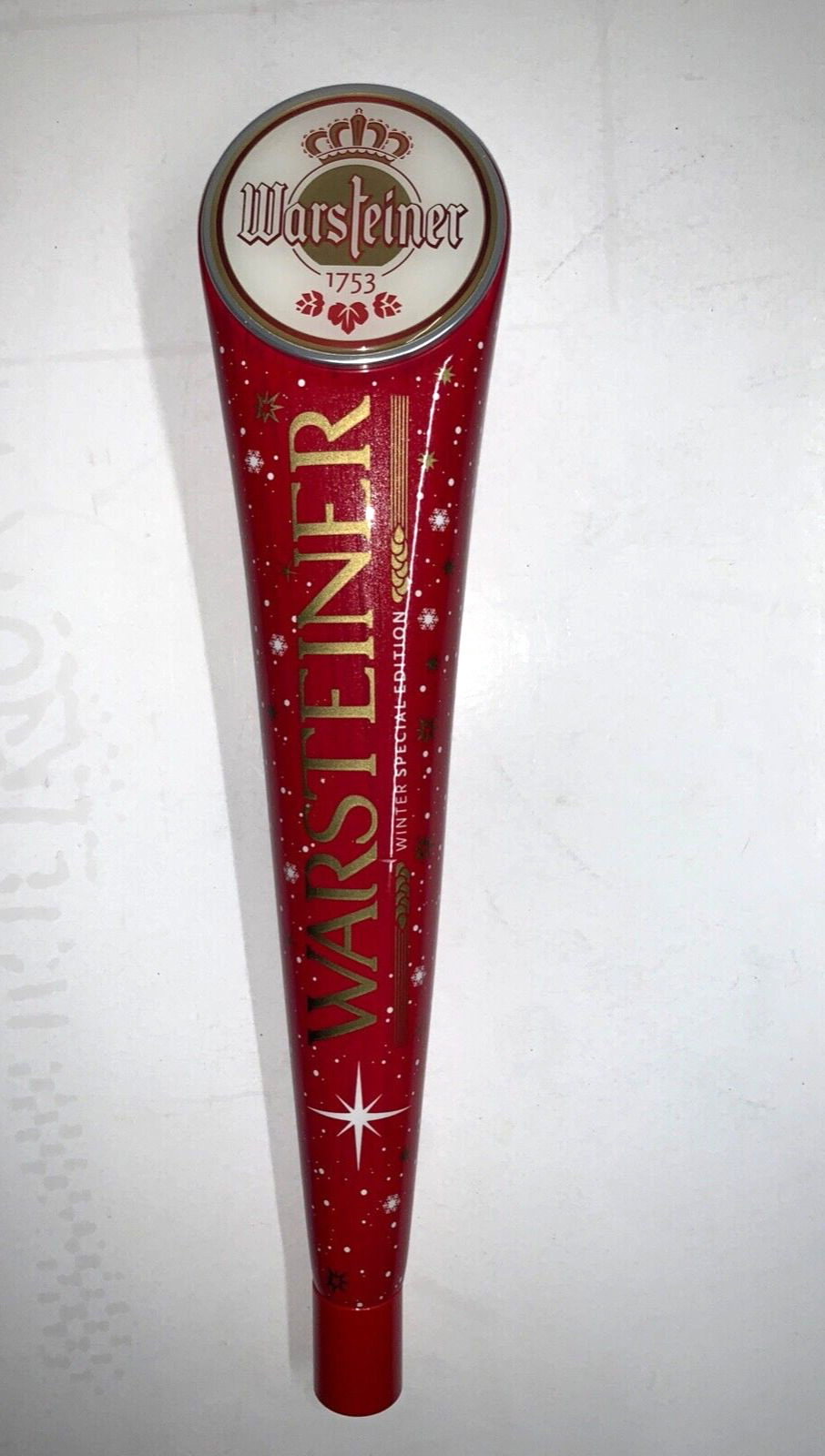 Warsteiner Winter Special Edition Tall Tap Handle Germany Beer Knob