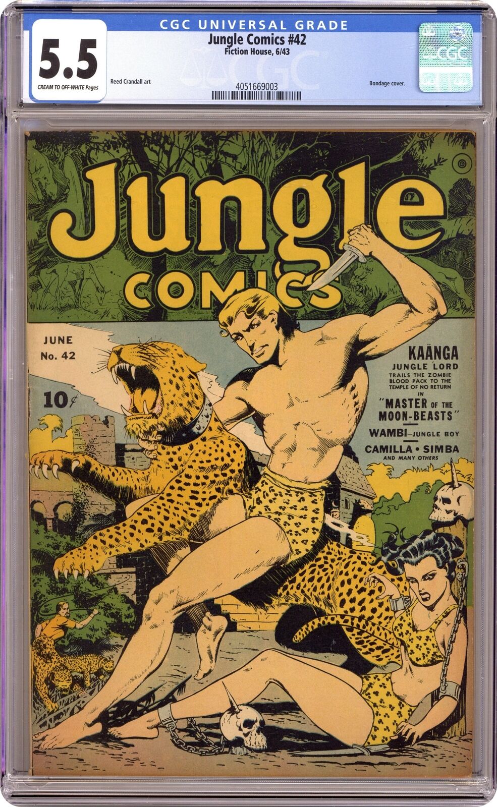 Jungle Comics #42 CGC 5.5 1943 4051669003