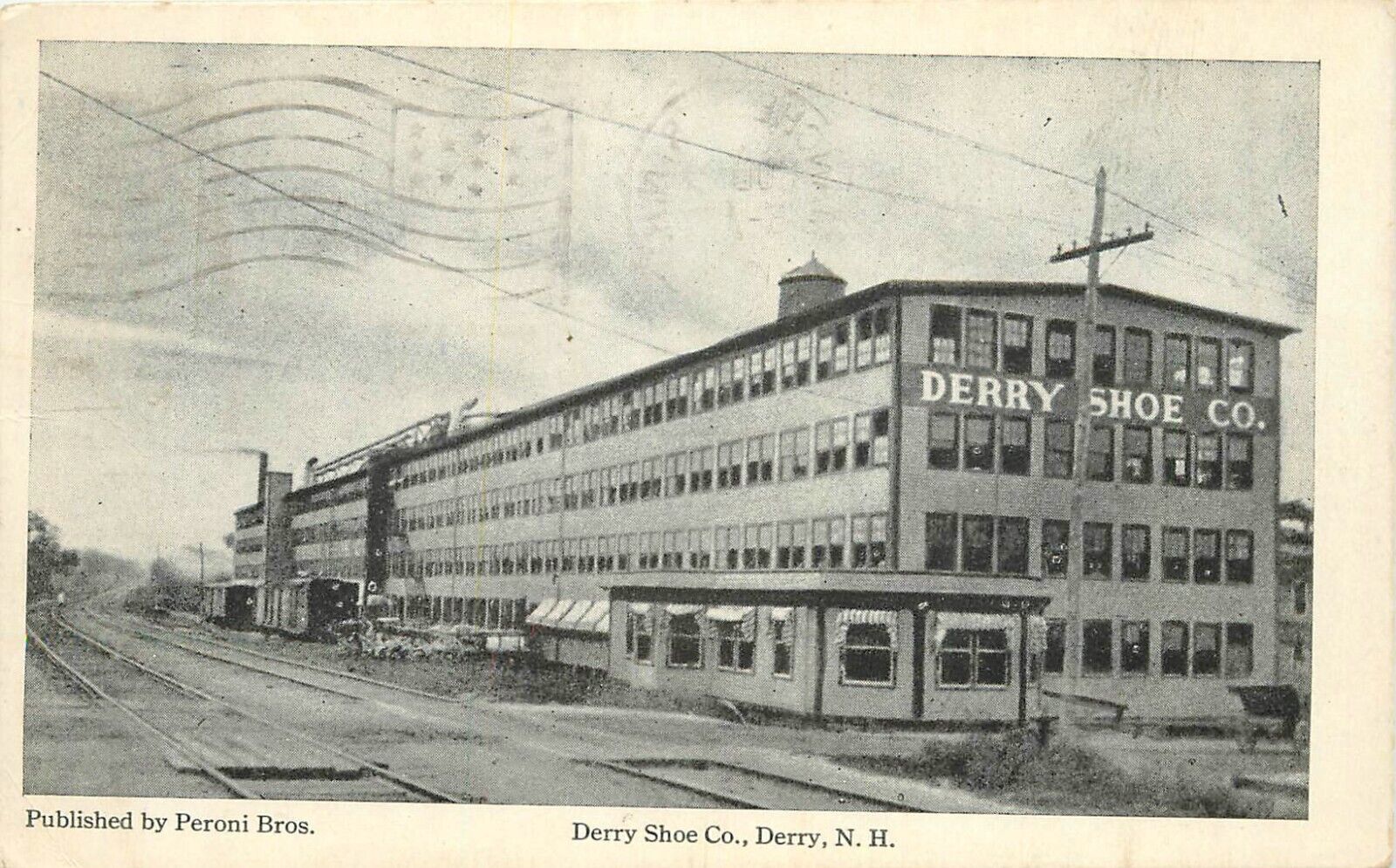 1919 Derry Shoe Company Factory, Derry, New Hampshire Postcard