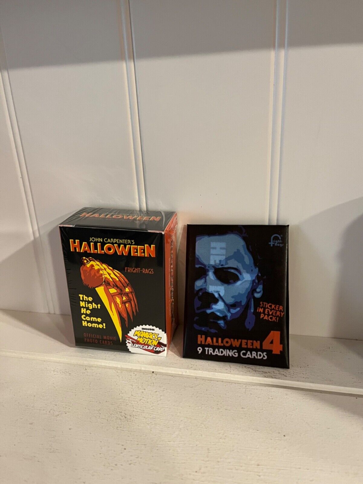 Fright Rags Halloween Factory Sealed Box Trading Cards (80) , Wax Pack (9)
