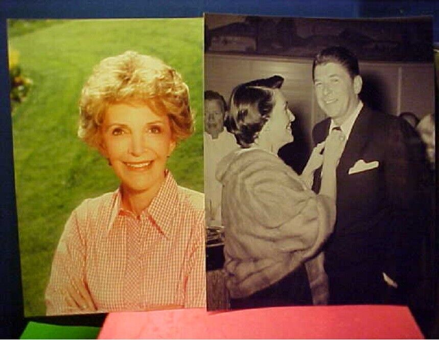 Two Ronald Reagan with Nancy 8 x 10 glossy photo