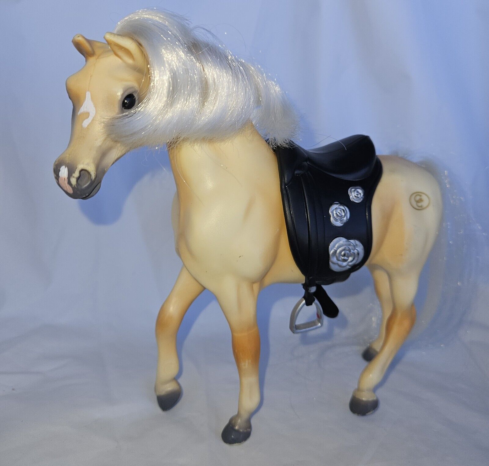 CC Branded Tan Horse with Brushable Hair & Removable Saddle Empire Toys 1990\'s 