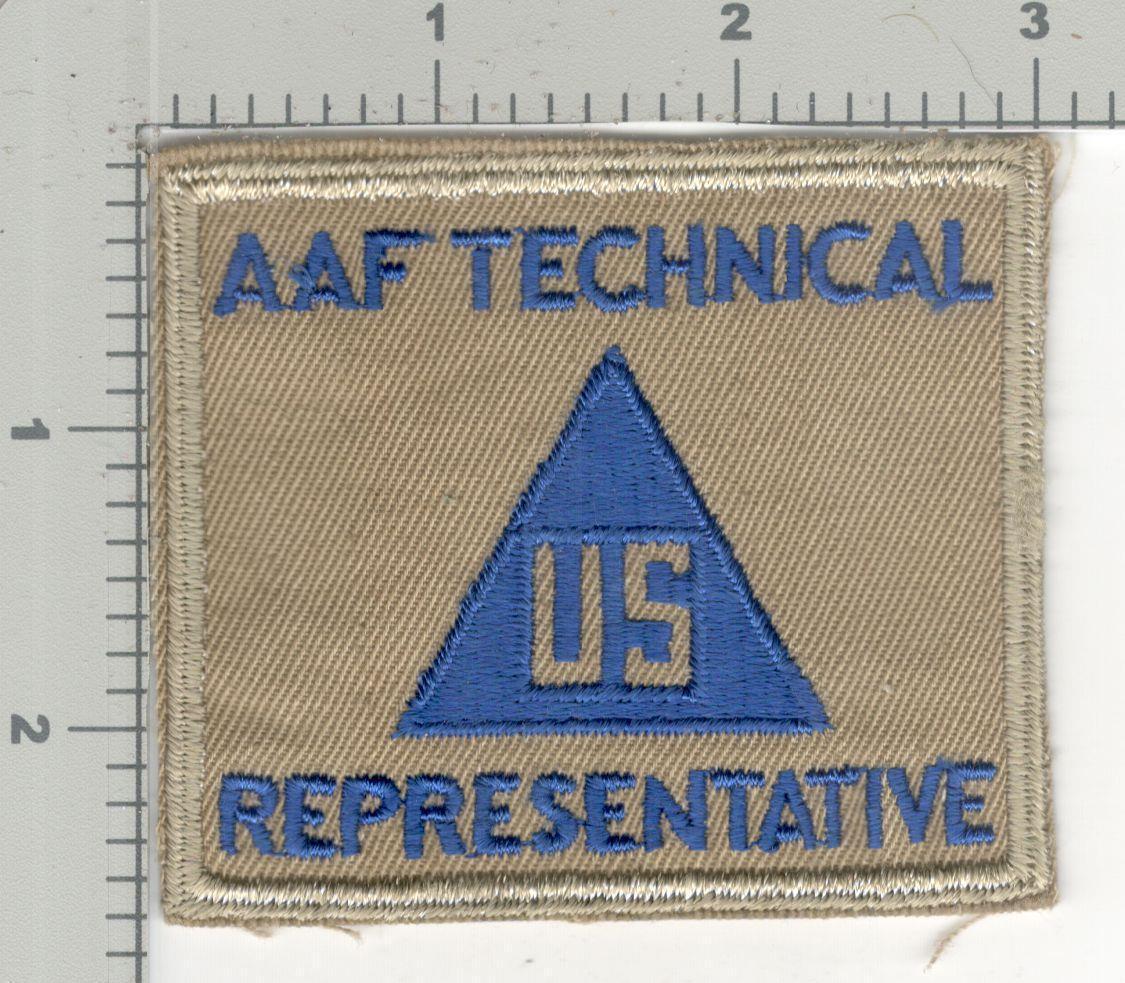 1945 Jeanette Sweet Collection Patch #74 AAF Technical Representative Non Combat