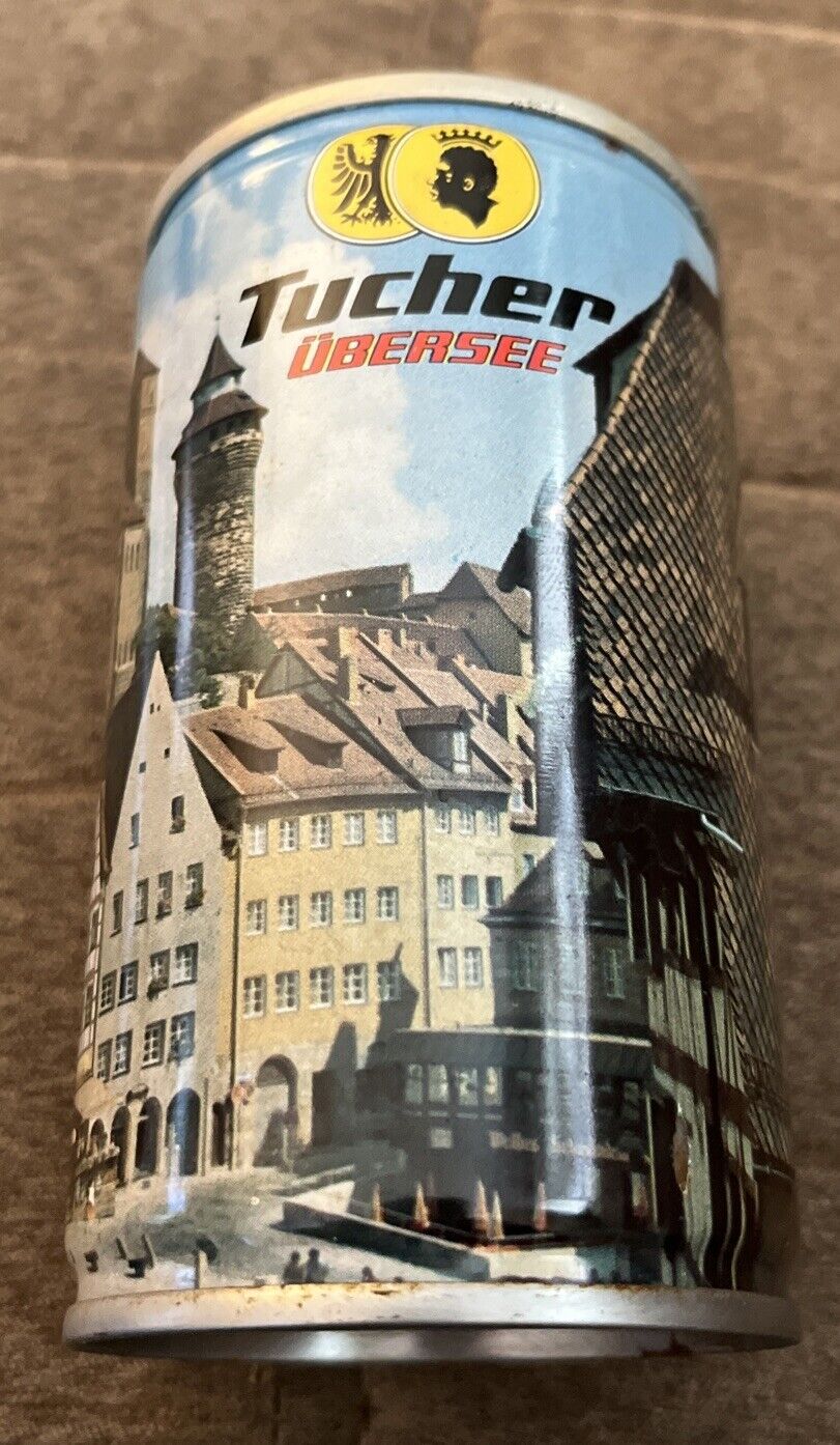Tucher Ubersee 330ml beer can NURNBERG BURG MIT DURERPLATZ SCENE