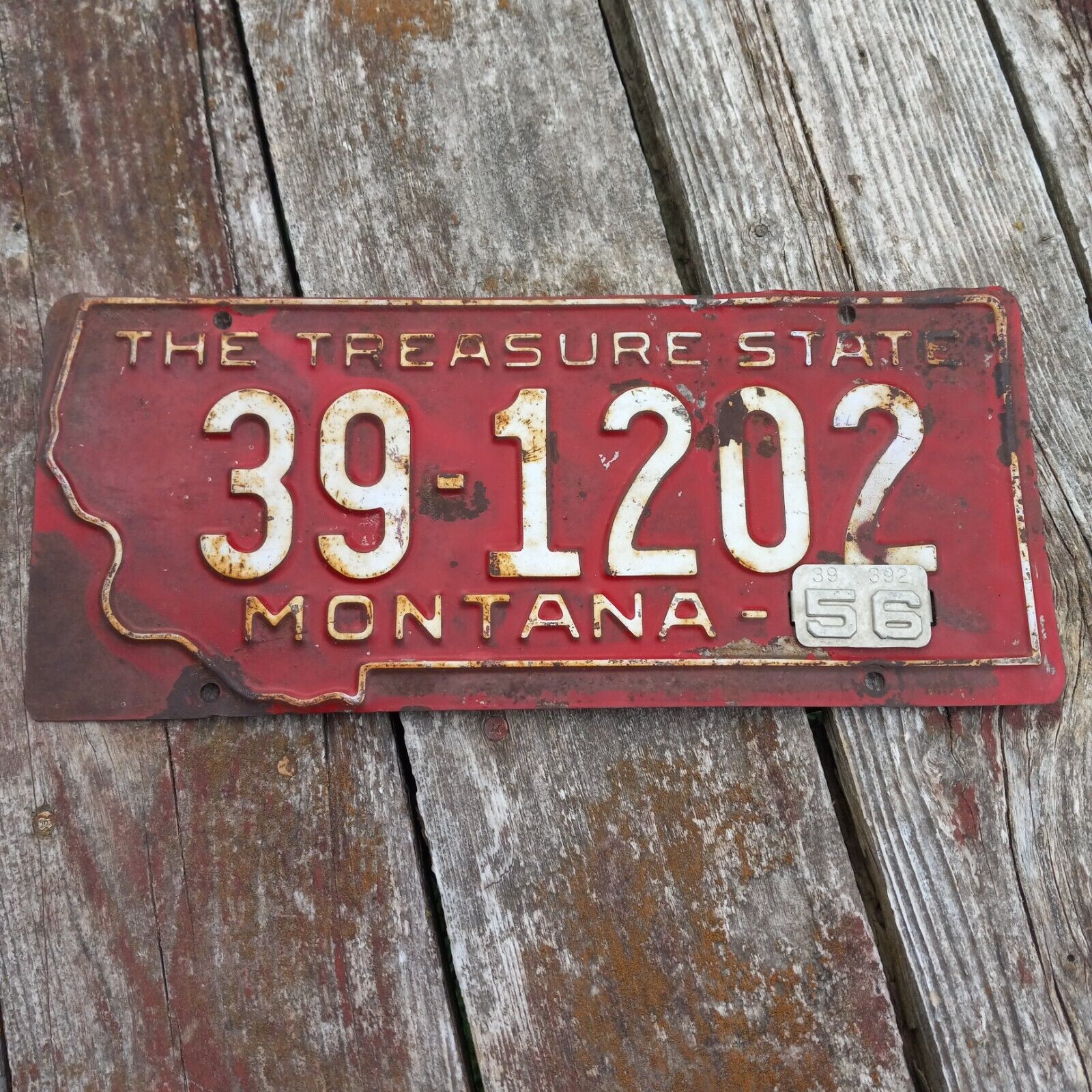 1956 Montana License Plates - \
