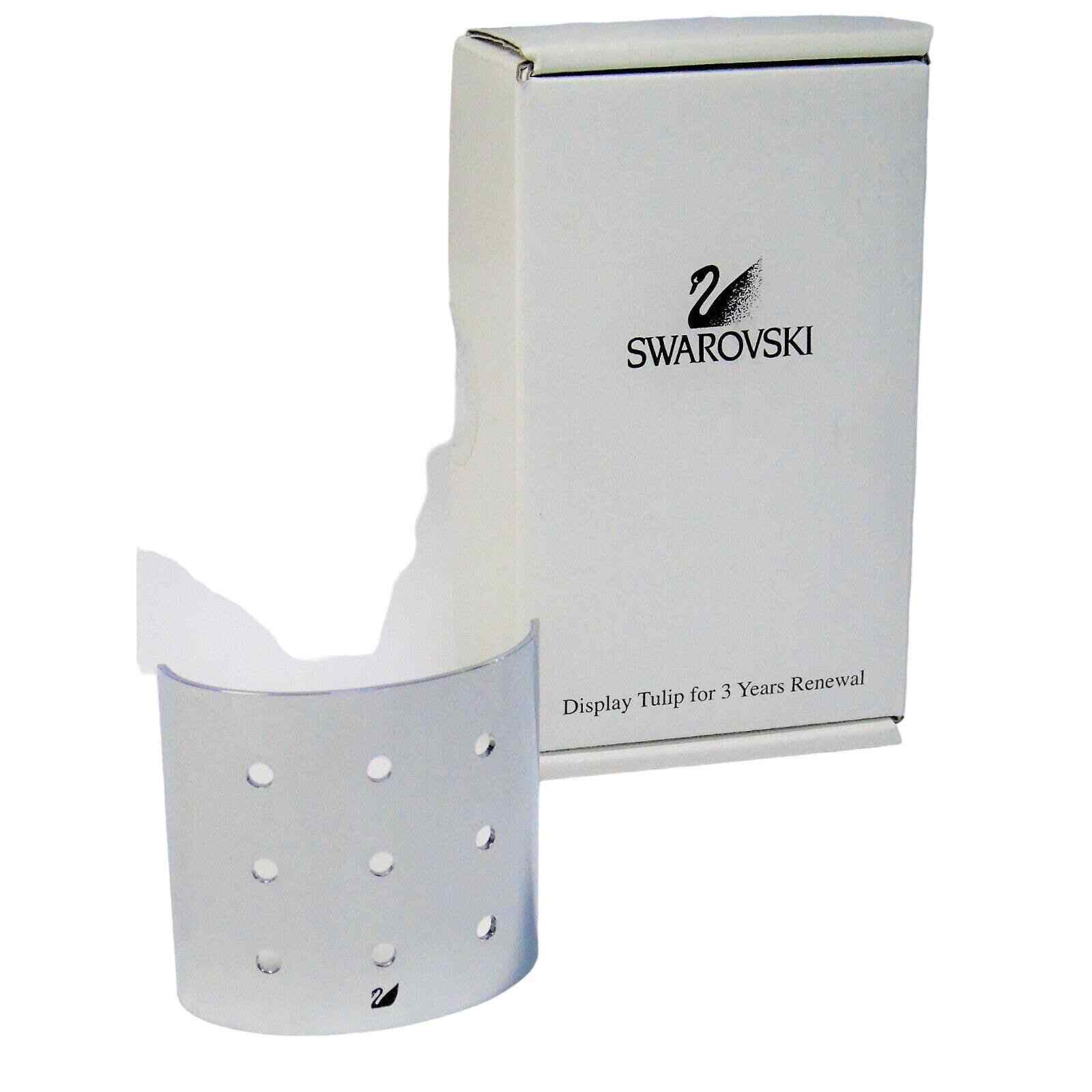 NEW Swarovski Crystal 9 MINI TULIP FLOWER HOLDER DISPLAY STAND Swan Logo SCS Box