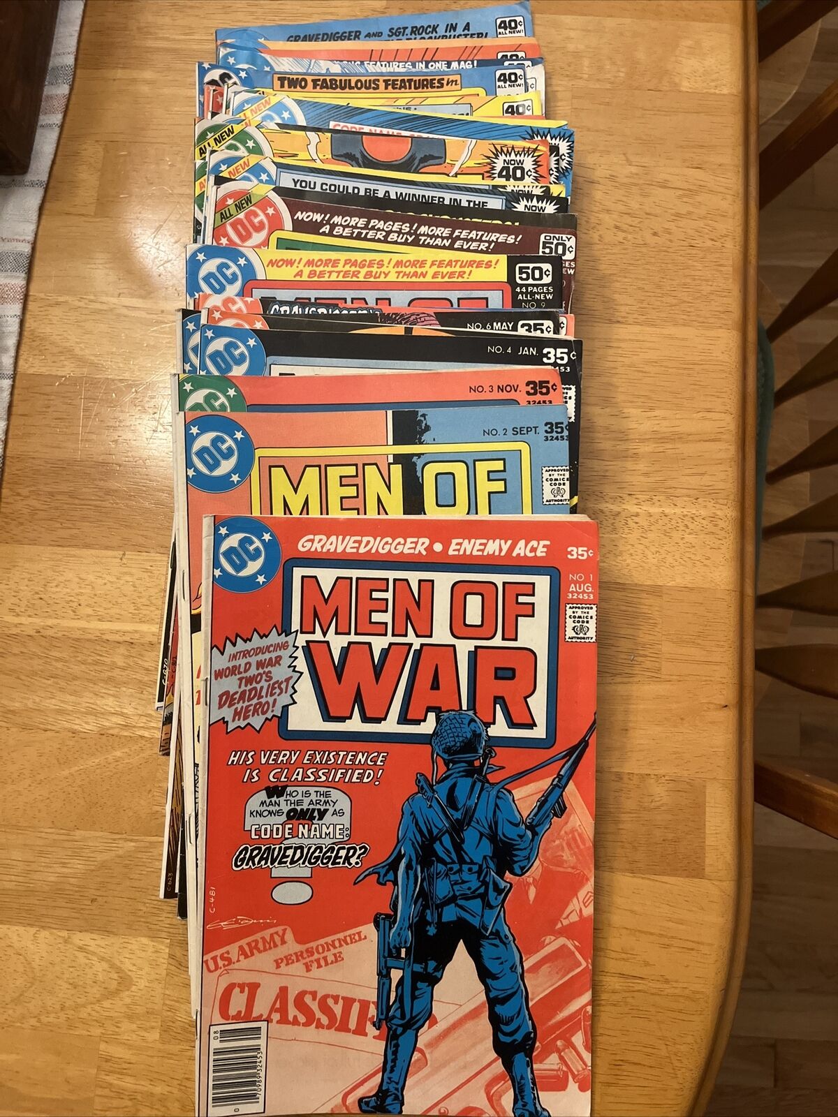 WAR Comics , Men Of War , Full Run 1-26,Dc Comics , Grave Digger, ￼enemy Ace