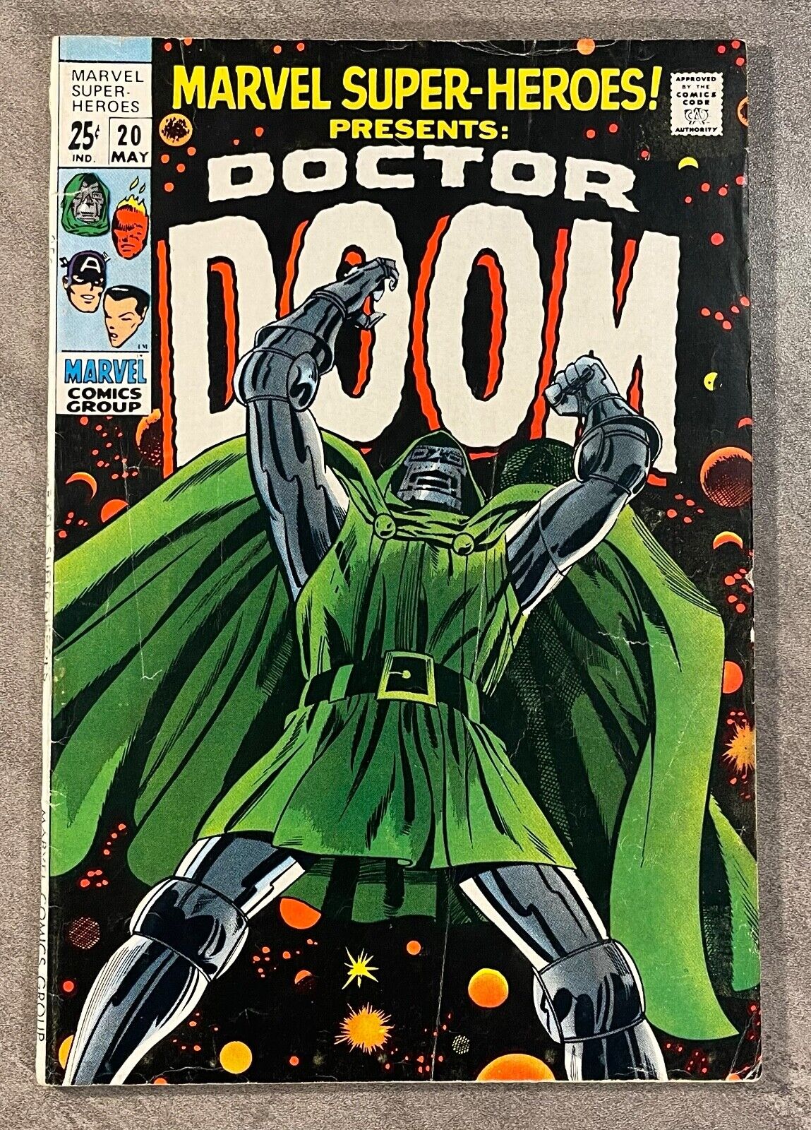 MARVEL SUPER-HEROES #20-MAY 1969-KEY-FIRST SOLO DOCTOR DOOM-CLASSIC G/VG