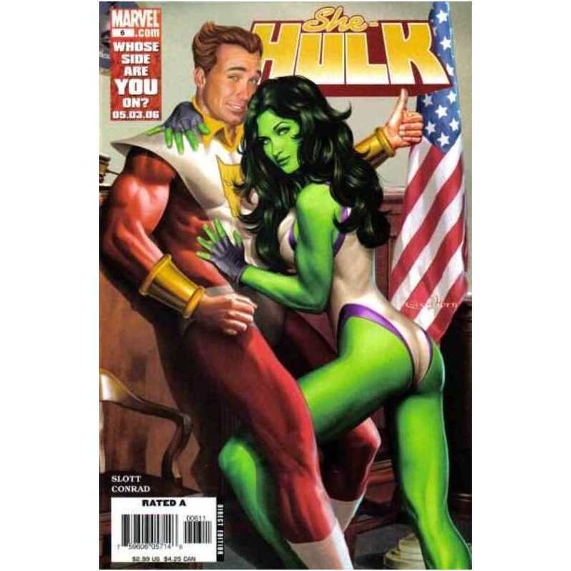 She-Hulk (2005 series) #6 in Near Mint condition. Marvel comics [m,