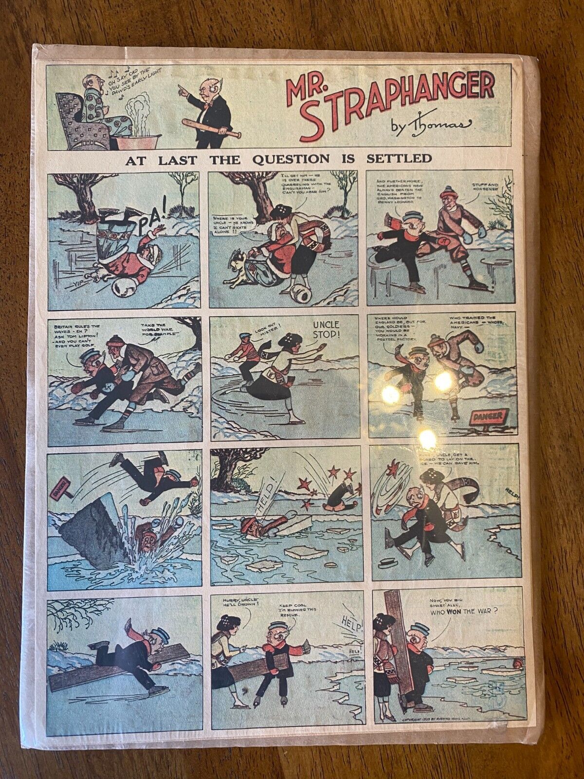 Antique Mr. Straphanger by Burt Thomas Sunday Full Page Comic Strip 1923