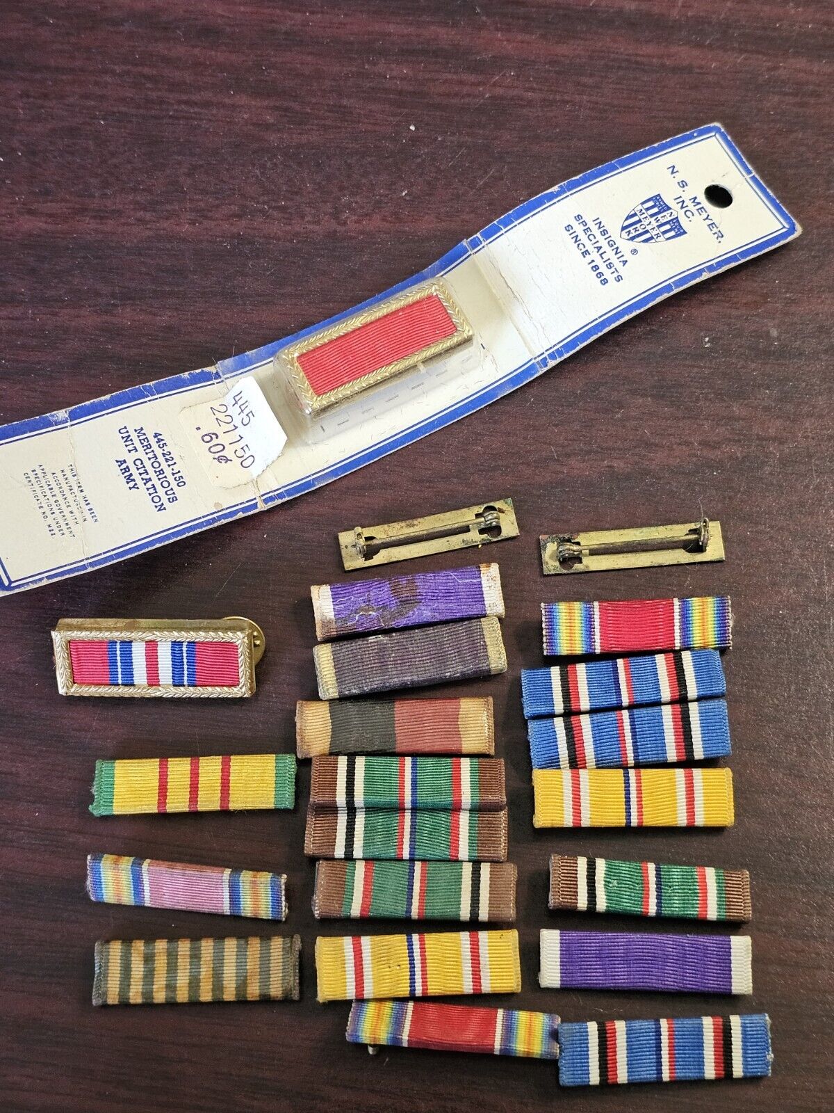 WWII US Army Navy Marine Pin Back Campaign Ribbon Bar Lot Priced To Sell L@@K
