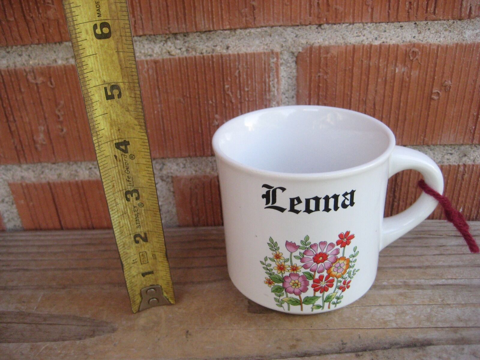 Vintage *** Personalized LEONA *** Ceramic Mug JAPAN