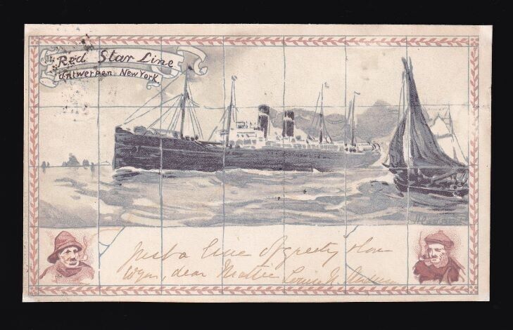 [82904]  1905 PMC ARTIST SIGNED H. CASSIERS RED STAR LINE from MENU