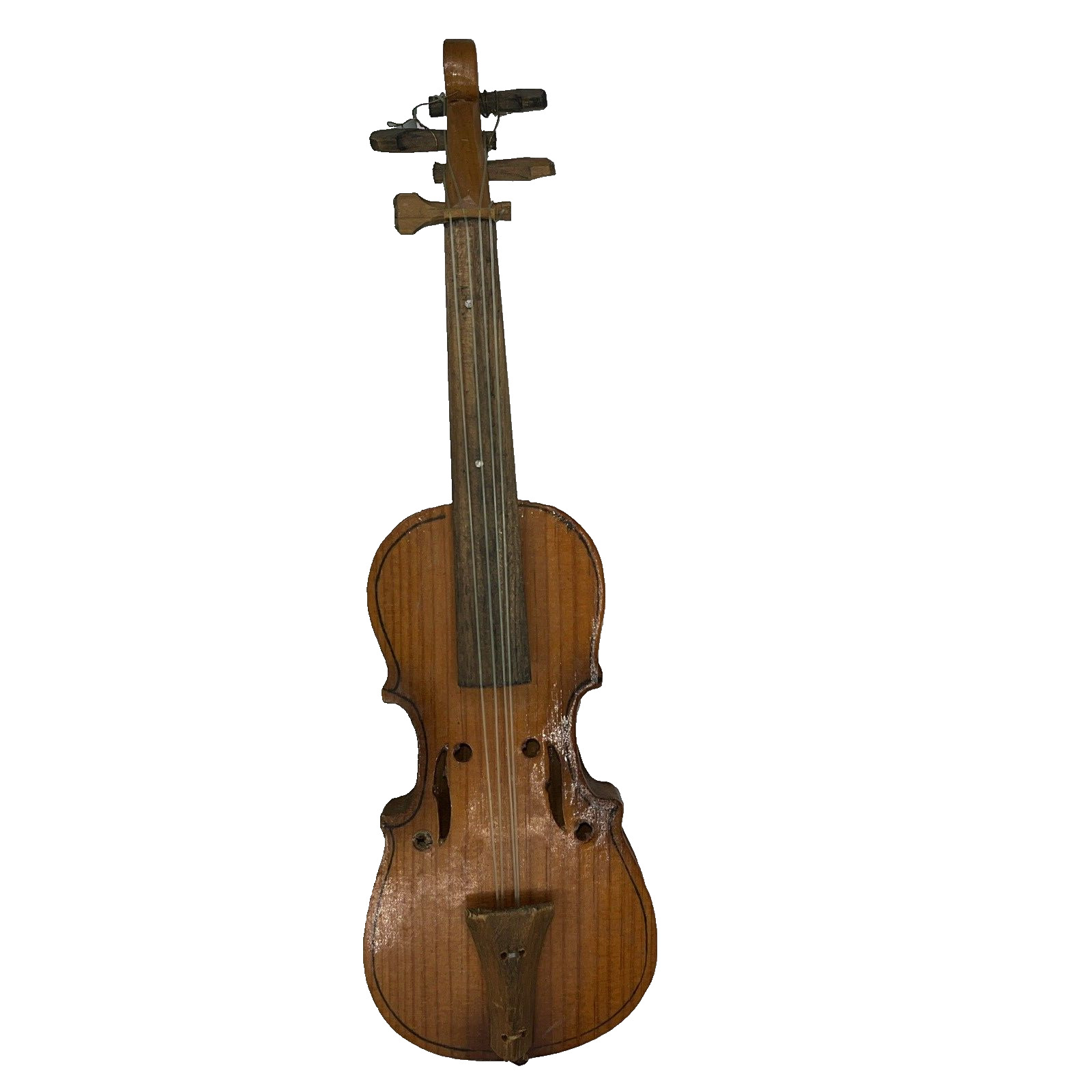Vintage Wood Hand Crafted Small Replica Cello, Violin, Bass Stringed Instrument