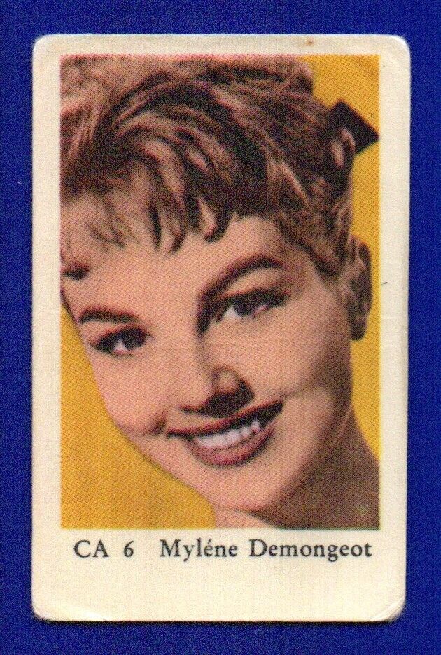 MYLENE DEMONGEOT 1962 DUTCH GUM FILM MOVIE STARS CA SET #6 GOOD